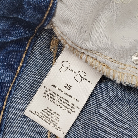 Jessica Simpson Button Fly Cut Off Ranger Shorts - Picture 7 of 7